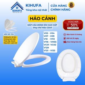 Nắp bồn cầu Đóng Êm thay thế cầu Hảo Cảnh cầu 1 Khối nắp bàn cầu Rơi Êm Trắng Chống Bám Bẩn N2K9