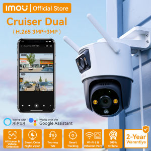 Imou Cruiser Dual Dual Lens Outdoor Camera Connect to Celllphone CCTV Security Cameras Wi-Fi AI Human Vehicle Detection