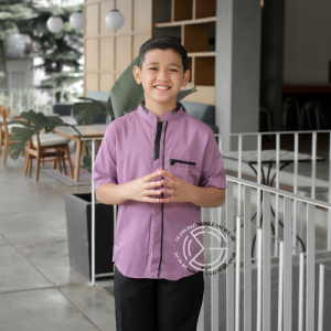 Baju Koko Coupel Ayah Dan Anak Laki Laki Lengan Pendek Koko Motif Bima Basiq Toyobo Import Premium