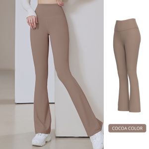 MATOUGUI - Celana Wanita Olahraga Yoga Pilates Peregangan Celana Flared Leggings