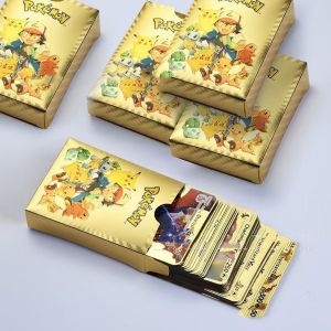 DECALE Sprite Card Gold Foil Card Charizard V Vmax Spanish/English Accessories Metal GX Card Pokémon Cards Pet Sprite Card English Version Cards Pokemon Golden Cards