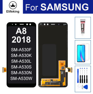 5.6 lcd cho Samsung Galaxy A8 2018 A530 SM-A530F a530f a530k a530l hiển thị bộ linh kiện số của màn hình cảm ứng thay thế