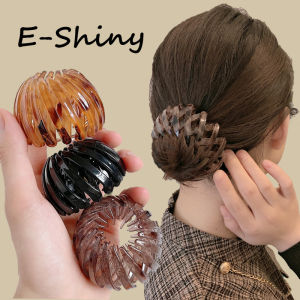 Women Plastic Resin Hair Bun Claw Clips Horsetail Buckle Hair Clip Bird Nest Shaped Expanding Hair Accessories
