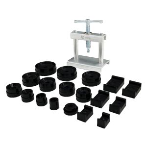 Bộ ép đáy đồng hồ cao cấp thép đúc chuẩn ép nắp lưng đồng hồép kính xoáy ren và 12 khuôn đúc Máy ép đáy đồng hồ dạng vặn ren chắc chắn dễ dàng điều