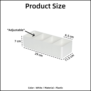 Johor Seller | Drawer Storage Box Separated Free Combination Vanity Box Adjustable Finishing Box Plastic Desktop Cosmetics Storage