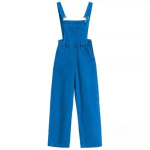MURAH NAMPOL - Celana Kodok Denim Wanita Korea Style High Waist Gaya Chic Lebar Kaki / Overall Jeans Cewek Kulot Panjang Kaki Lebar Longgar Pinggang Tinggi / Jumpsuit Denim Pakaian Kodok Overall Tali Ikat Vintage Polos Terbaru