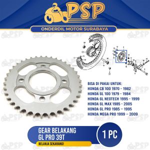 Ger Belakang GL Pro 39T - Gear Gir Gigi Belakang Honda CB GL100 GL Max Neotech Mega Pro Type 428