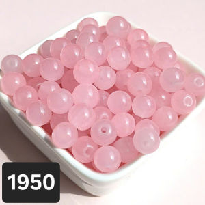 (50 hạt)Hạt thủy tinh giả ngọc bích 8mm và 10mm nhiều màu Nguyên liệu diy