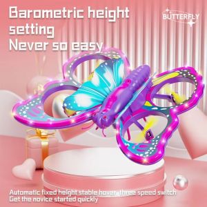 BANZU Gravity Sensing Butterfly Airplane Model V40 Glitter Remote Control Aircraft Birthday Gift RC Plane Mini Plane Toy Childrens Gift