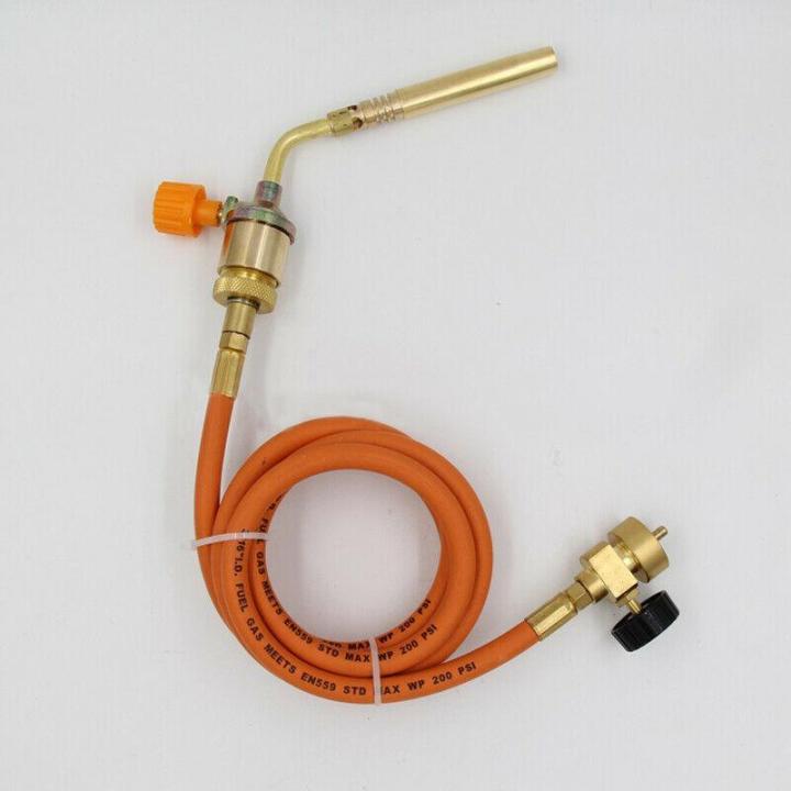 Mapp Gas Turbo Torch Kit With Self Ignition - 78 Inch Hose Plumbing & Welding Torch