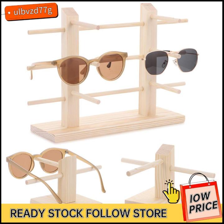 【codandready Stock】multi Layers Wood Sunglass Display Racks Shelf Eyeglasses Show Stand Jewelry