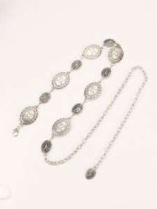 Women Fashion Waist Belt Vintage Chain Belt Versatile Decorative Dress Jeans Belt Retro Waist Chain Accessory