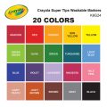 BỘ BÚT LÔNG TÔ MÀU NÉT THANH NÉT ĐẬM CRAYOLA 20 CÂY. 