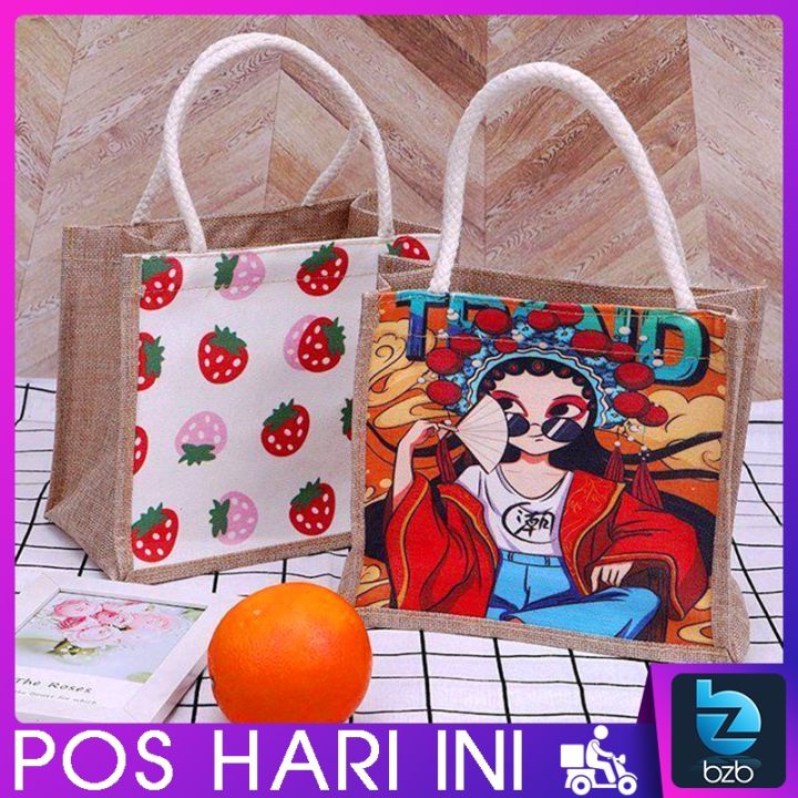 AMPLE SPACE 💥 Japanese Style Canvas Tote Bag Recyclable Shoulder