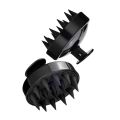 Hair Massage Brush Scalp Silicone Massager Shampoo Manual Head Scalp Massage Black Teeth Brush TB1602. 