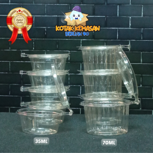 Mika cup sambel anti tumpah mika plastik saus sambal Mika jelly puding 35 Ml isi 50 pcs