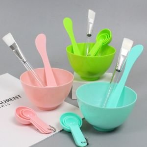 Set Mangkok Masker Wajah Spatula Silikon Perawatan Kecantikan