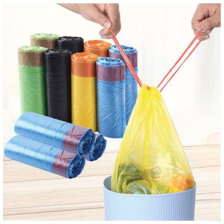 【READY STOCK】 Garbage Bag Office Cleaning Trash Bags Dustbin with Rope ...