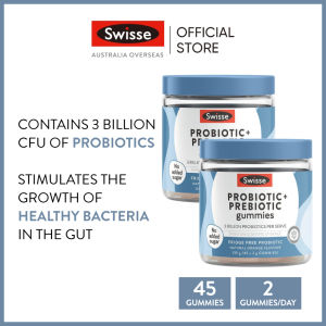 Swisse Probiotic & Prebiotic Gummies 45 Gummies (Pastilles) x 2 bottles (EXP:10 2027)