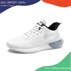 Prelesty Preminum Sepatu Sneakers Lari Pria Sports Olahraga Casual Fitness Sepatu Keren Running Anti Slip Ringan Jogging Shoes 308