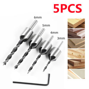 7Pcs HSS Countersink Drill Bit Set Carpentry Reamer Woodwork 3mm - 10mm
