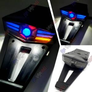 Buntut spakbor KLX 3 in 1 lampu stop lampu sein lampu plat nomor - buntut KLX buntut spakbor belakang universal