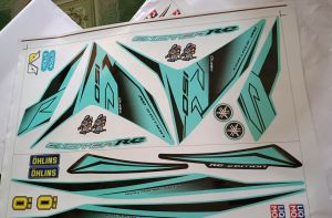 tem rời exciter 150 RC dán xe xanh lam 219