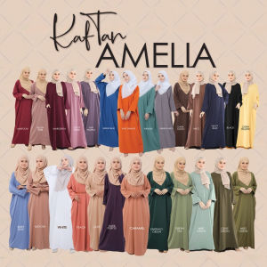 kaftan AMELIA kain jenis CEY baju muslimah Ironless senang jaga & cepat sarung