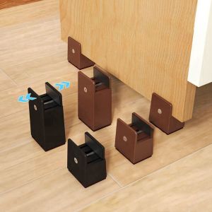 OKDEALS01 Convenient Durable Mute Waterproof Anti-Slip Moisture-proof With Screw Clamp Table Leg Pad Chair Feet Riser Furniture Risers