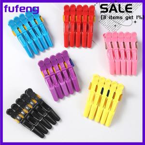 fufeng 5pcs lot Plastic Hair Clip Hairdressing Clamps Claw Section Alligator Clips Barber For Salon Styling Hair Accessories Hairpin