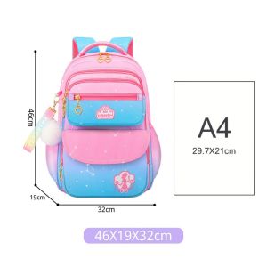 LAZANA Fantasy Princess Cartoon Backpack For Age 4-12 School Bag With Adjustable Shoulder Straps #B1315