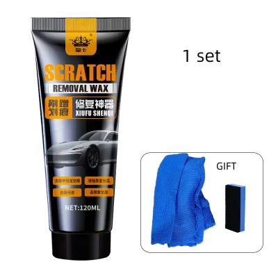 ครีมขัดสีรถยนต์ แว็กซ์ลบรอยรถ ปริมาณ 120 มล.ต่อหลอด พร้อมผ้าไมโครไฟเบอร์และฟองน้ำ ใช้ง่ายสำหรับดูแลตัวรถและรอยถูตื้น