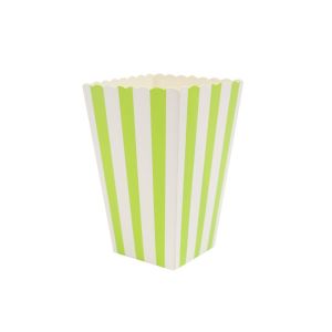 WOODP 11.5cm Height StripeWave Pattern Paper Bag Foldable Printed Fries Containers Popcorn Paper Containers Popcorn Tubs Party Supplies Popcorn Boxes