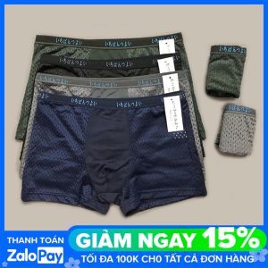 [Combo 4 + FREESHIP] Quần lót boxer nam thông hơi thoáng khí hàng xuất nhật