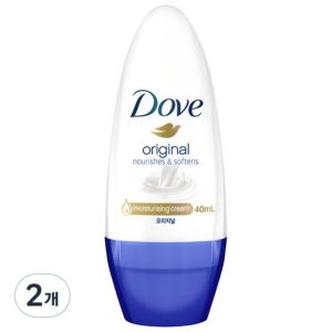 Dove Original Roll-On Deodorant 40ml 2 Count