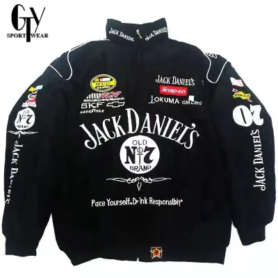 GTY F1 JackDanieis Racing Jacket For Men Embroidered Cycling Motorcycle Baseball Cloths For Man Coat