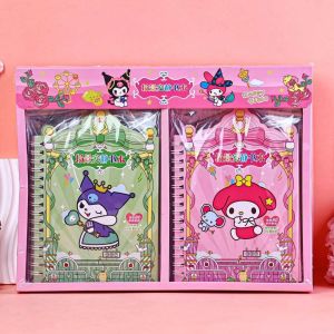 Sanrio New Coil Book Change Closet Sticker Book 24 boxed DIY cut-free hand-made scene Quiet book