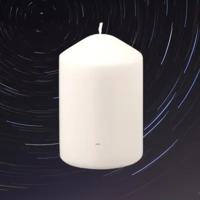 Unscented IKEA Block Candle 5.7cm x 8cm Natural White Pillar Candle Lilin Putih