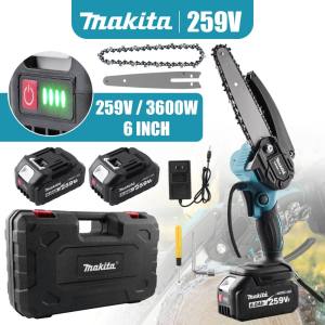 MAKITA เลื่อยไฟฟ้าไร้สาย 6 นิ้ว เลื่อยโซ่เลื่อยไฟฟ้า Cordless Chainsaw เลื่อยตัดกิ่งไฟฟ้า เลื่อยโซ่ เลื่อยยนต์ตัดไม้ ของแท้