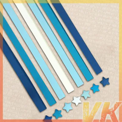 VK 540Sheet Origami Stars Paper Strips Folding Paper Colorful Lucky Star DIY Hand Arts Make Decor