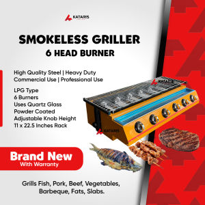 KATARIS 6 Burner Smokeless Barbeque Griller Grill