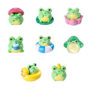 8pcs đầy màu sắc bức tượng nhỏ động vật vườn nhựa trang trí cho mini cảnh quan văn phòng nhà cửa hiển thị