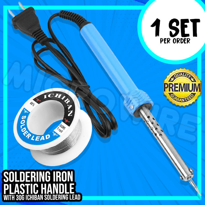 Soldering Iron Plastic Handle 40W With Original Ichiban 30G Soldering