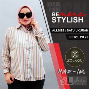 KEMEJA ZOLAQU TERBARU 2024 Atasan Wanita Lengan Panjang Kekinian Model Jumbo Official Store Resmi
