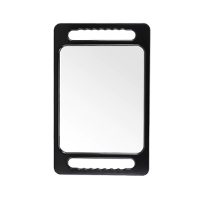 Handheld Mirror Large Hand Mirror with Double Handle Rectangular Hand Held Mirror with Handle Hair Salon