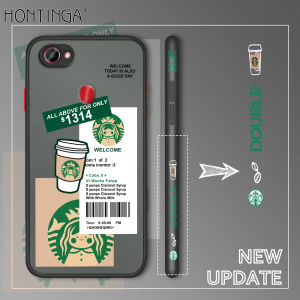 ใหม่ Hontinga ปลอกกรณีสำหรับ OPPO F7กรณี Starbucks ขอบด้านข้างการออกแบบลวดลายใสเคสโทรศัพท์ฝาครอบเลนส์ตัวปกป้องกล้องถ่ายรูปปลอกกรณีสำหรับชายหญิง