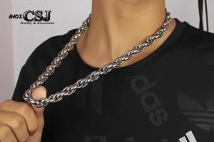 Dây chuyền nam 3 khoen to 11 ly lồng nhau tạo nên đẳng cấp phong độ cho người đeo - Chất liệu inox bảo hình vĩnh viễn khồng đen không gỉ