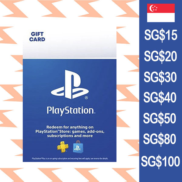 PSN 15 SGD 20 SGD 30 SGD 40 SGD 50 SGD 80 SGD 100 SGD