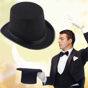 Vintage Top Hat Magician Costume Cosplay Halloween Props Party Supplies Gentleman Circus Ringmaste Role Play Men Women