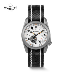 Boderry Field Watch Titanium Quartz Watches VOYAGER 38 Mens 100M Waterproof Clock Military Sport Luminous Business Wristwatch